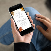 Herbstfall Wasserfarben Blätter Hochzeit maßgeschn Einladung