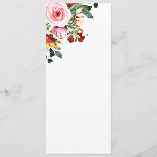 Herbstfall Wasserfarben Blumenrost Gold Programm (Rückseite)