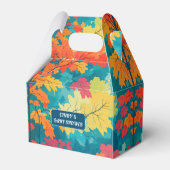 Herbstfall Wasserfarben Blütendusche, Geburtstag Geschenkschachtel (Rückseite)