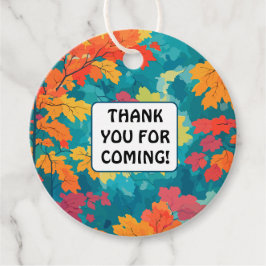 Herbstfall Wasserfarben Blütendusche Geschenkanhänger