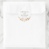 Herbstfall Wasserfarbeneihe Blume Runder Aufkleber (Tasche)