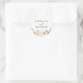 Herbstfall Wasserfarbeneihe Blume Runder Aufkleber (Tasche)