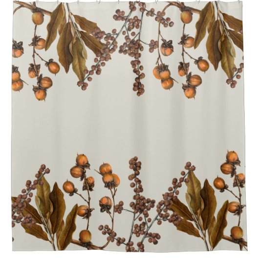 Herbstfall Wasserfarbenfolien-Blätter Duschvorhang (Vorderseite)