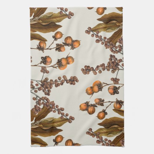 Herbstfall Wasserfarbenfolien-Blätter Geschirrtuch (Vertikal)