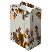 Herbstfall Wasserfarbenfolien-Blätter Mittlere Geschenktüte (Rückseite Schrägansicht)