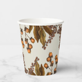 Herbstfall Wasserfarbenfolien-Blätter Pappbecher