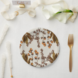 Herbstfall Wasserfarbenfolien-Blätter Pappteller