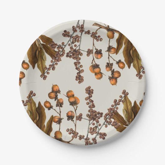 Herbstfall Wasserfarbenfolien-Blätter Pappteller (Vorderseite)