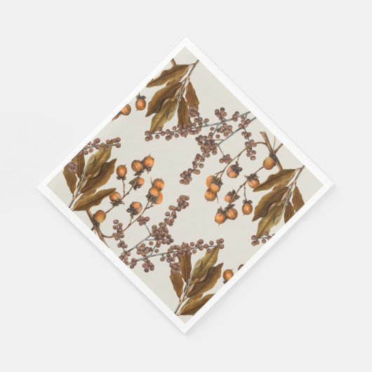 Herbstfall Wasserfarbenfolien-Blätter Serviette (Ecke)