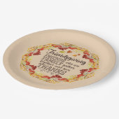 Herbstfall Wasserfarbenfrohe Berry Blätter Freundl Pappteller (Schrägansicht)