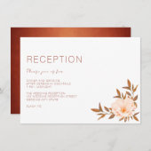 Herbstfall Wasserfarbenfrohe Kupferhochzeit Begleitkarte (Vorne/Hinten)