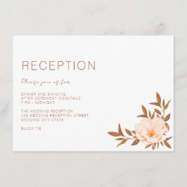 Herbstfall Wasserfarbenfrohe Kupferhochzeit Begleitkarte