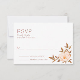 Herbstfall Wasserfarbenfrohe Kupferhochzeit RSVP Karte