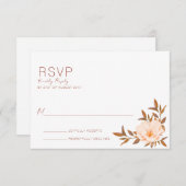 Herbstfall Wasserfarbenfrohe Kupferhochzeit RSVP Karte (Vorne/Hinten)