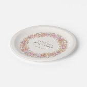 Herbstfall Wildblumen Blumenspülung Pappteller (Schrägansicht)