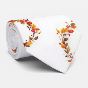 Herbstfall Wreath Glückwunsch Erntedankfest Krawat Krawatte