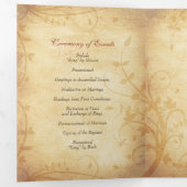 Herbstfallbeispiele Blätter Hochzeitsprogramm Dreifach-gefaltete Programmkarte (Innen Erste Seite)