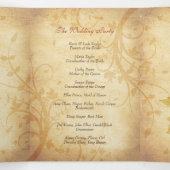 Herbstfallbeispiele Blätter Hochzeitsprogramm Dreifach-gefaltete Programmkarte (Innenseite Mitte)