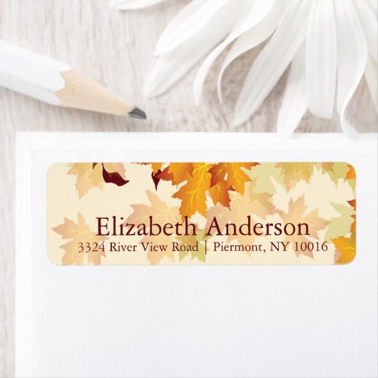 Herbstfallen-Ahorn-Blätter Brautparty-Labels (Insitu)