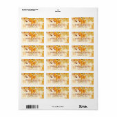 Herbstfallen-Ahorn-Blätter Brautparty-Labels Adressaufkleber (Vorne)