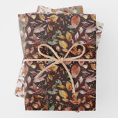 Herbstfallen Ahorn-Blätter, die Papierblätter umbl Geschenkpapier Set (Beispiel)