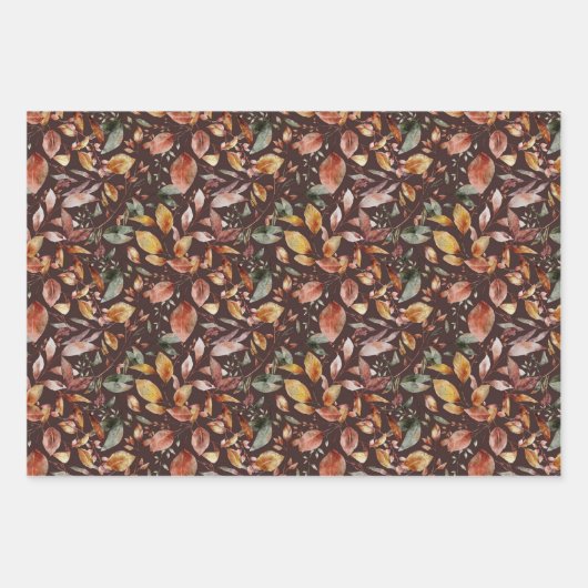 Herbstfallen Ahorn-Blätter, die Papierblätter umbl Geschenkpapier Set (Vorderseite)