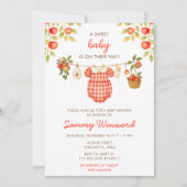 Herbstfallen Apple Kleidung Linie Babydusche Einladung (Vorderseite)