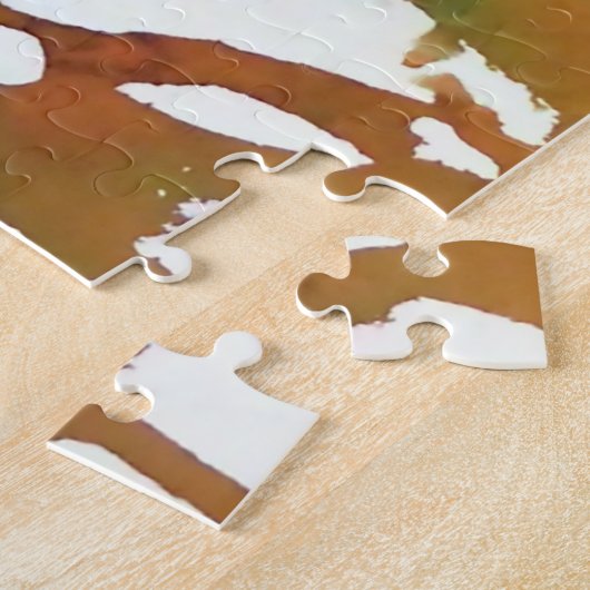 Herbstfallen Bäume Abstrakte Farbe Wasser Puzzle (Seite)