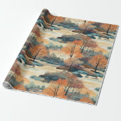 Herbstfallen Farbige Bäume Nr. 3 Geschenkpapier (Ungerollt)