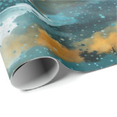 Herbstfallen Farbige Bäume Nr. 4 Geschenkpapier (Rolleneckpunkt)