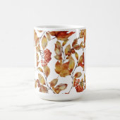 Herbstfallen Folien Blätter Monogramm Kaffee Tasse (Mittel)