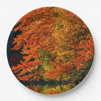 Herbstfallen Foto Farben Rustikale Hochzeit Pappteller