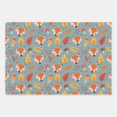 Herbstfallen Foxes Wrapping Paper Set Geschenkpapier Set (Vorderseite 3)