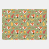Herbstfallen Foxes Wrapping Paper Set Geschenkpapier Set (Vorderseite 2)