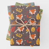 Herbstfallen Foxes Wrapping Paper Set Geschenkpapier Set (Beispiel)