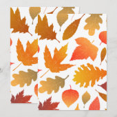 Herbstfallen - Gemütliches Leaf-Muster Dankeskarte (Vorne/Hinten)