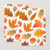 Herbstfallen - Gemütliches Leaf-Muster Dankeskarte (Vorne/Hinten)