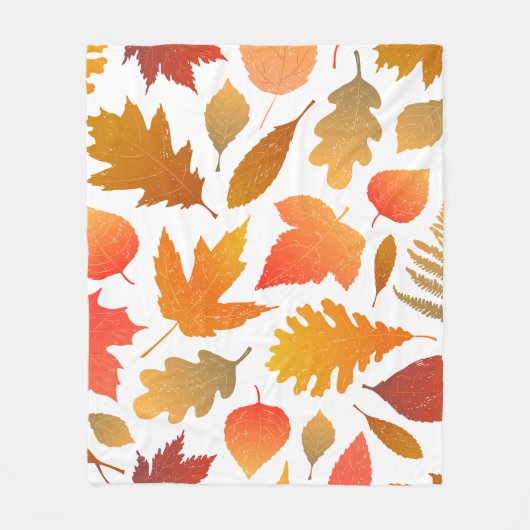 Herbstfallen - Gemütliches Leaf-Muster Fleecedecke (Vorderseite)