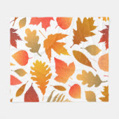 Herbstfallen - Gemütliches Leaf-Muster Fleecedecke (Vorderseite (Horizontal))