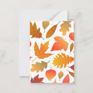 Herbstfallen - Gemütliches Leaf-Muster Mitteilungskarte