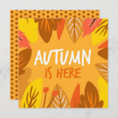 Herbstfallen Grußkarte (Vorne/Hinten)