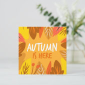 Herbstfallen Grußkarte (Stehend Vorderseite)