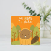 Herbstfallen Grußkarte (Stehend Vorderseite)