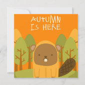 Herbstfallen Grußkarte (Vorderseite)