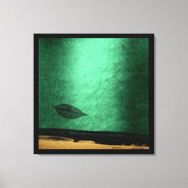 Herbstfallen Impressionen Gold Schwarze Malerei Leinwanddruck