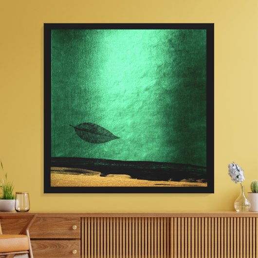 Herbstfallen Impressionen Gold Schwarze Malerei Leinwanddruck (Insitu (Wohnzimmer))