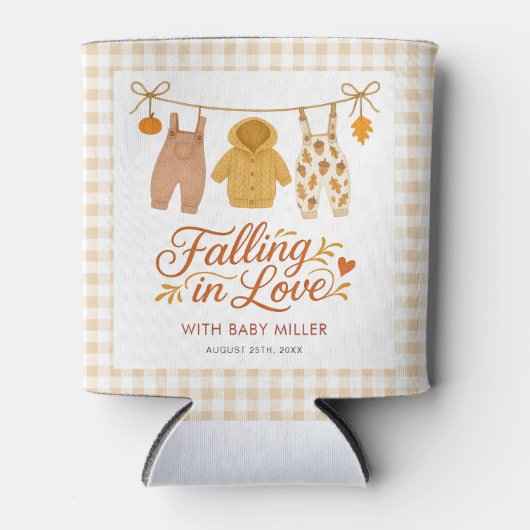 Herbstfallen in der Liebe Kinderkleidung Babydusch Dosenkühler (Vorderseite)