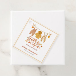 Herbstfallen in der Liebe Kinderkleidung Babydusch Geschenkanhänger