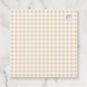 Herbstfallen in der Liebe Kinderkleidung Babydusch Geschenkanhänger (Rückseite)