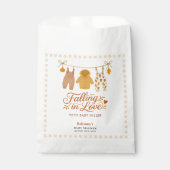 Herbstfallen in der Liebe Kinderkleidung Babydusch Geschenktütchen (Vorderseite)
